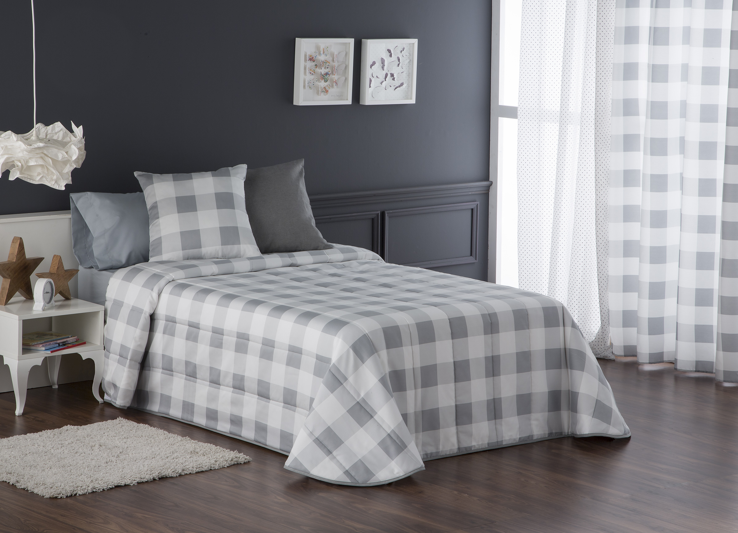 COLCHA BOUTI INFANTIL VICHY SANSA - Imagen 2