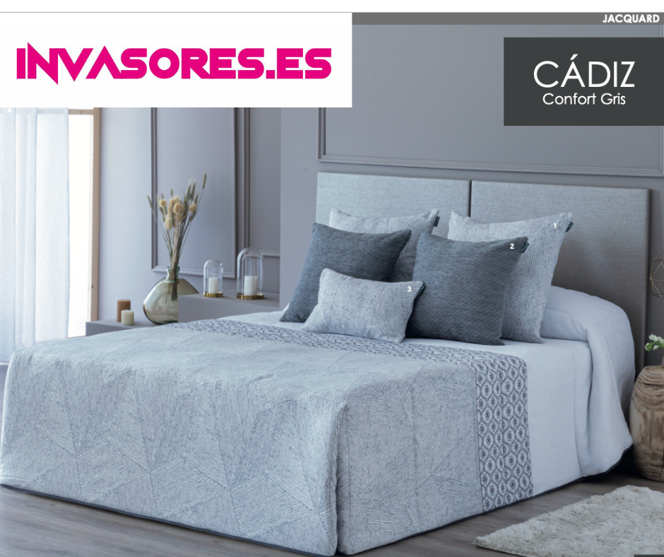 EDREDÓN CONFORT JACQUARD CÁDIZ GRIS