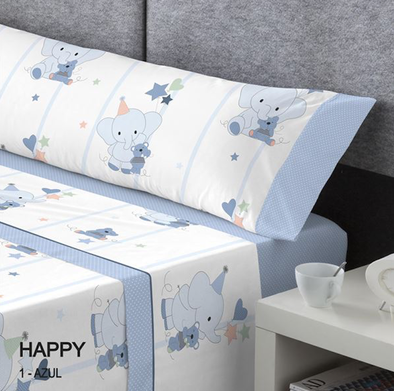 Juego De Sábanas Happy De Catotex azul