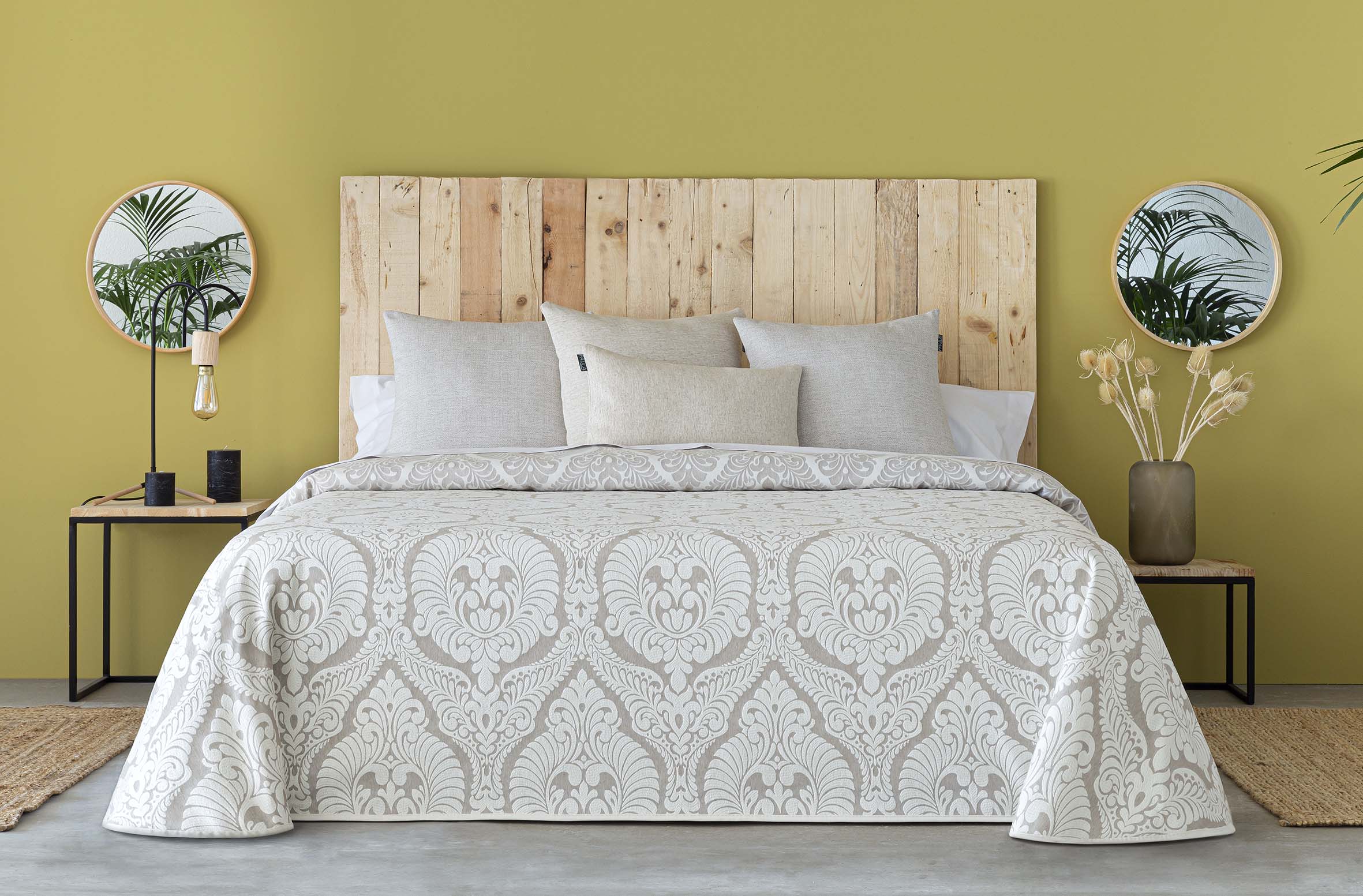COLCHA REVERSIBLE MÉRIDA BEIGE