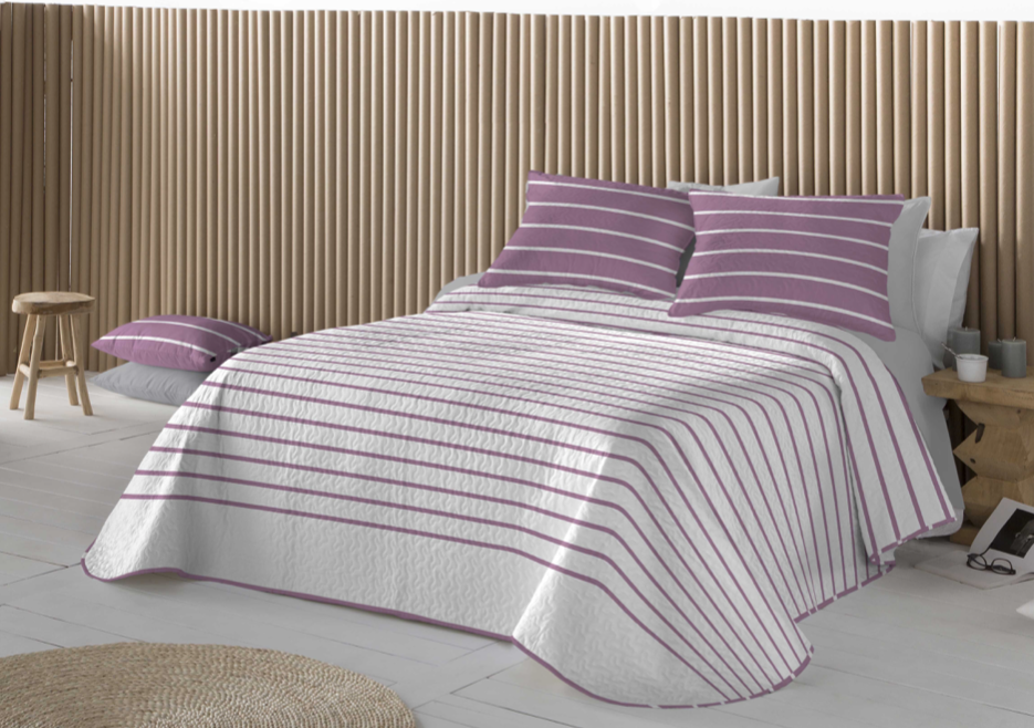 Colcha Bouti reversible RAIDEN MALVA fundeco