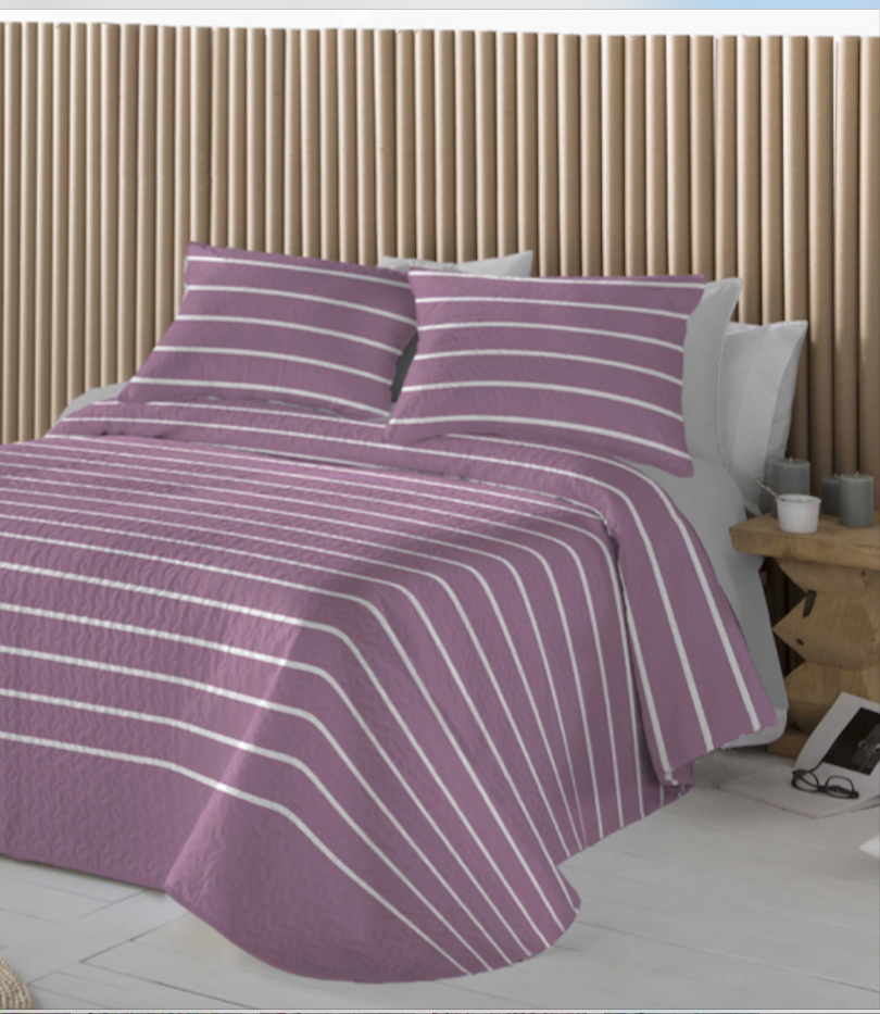 Colcha Bouti reversible RAIDEN MALVA fundeco - Imagen 2