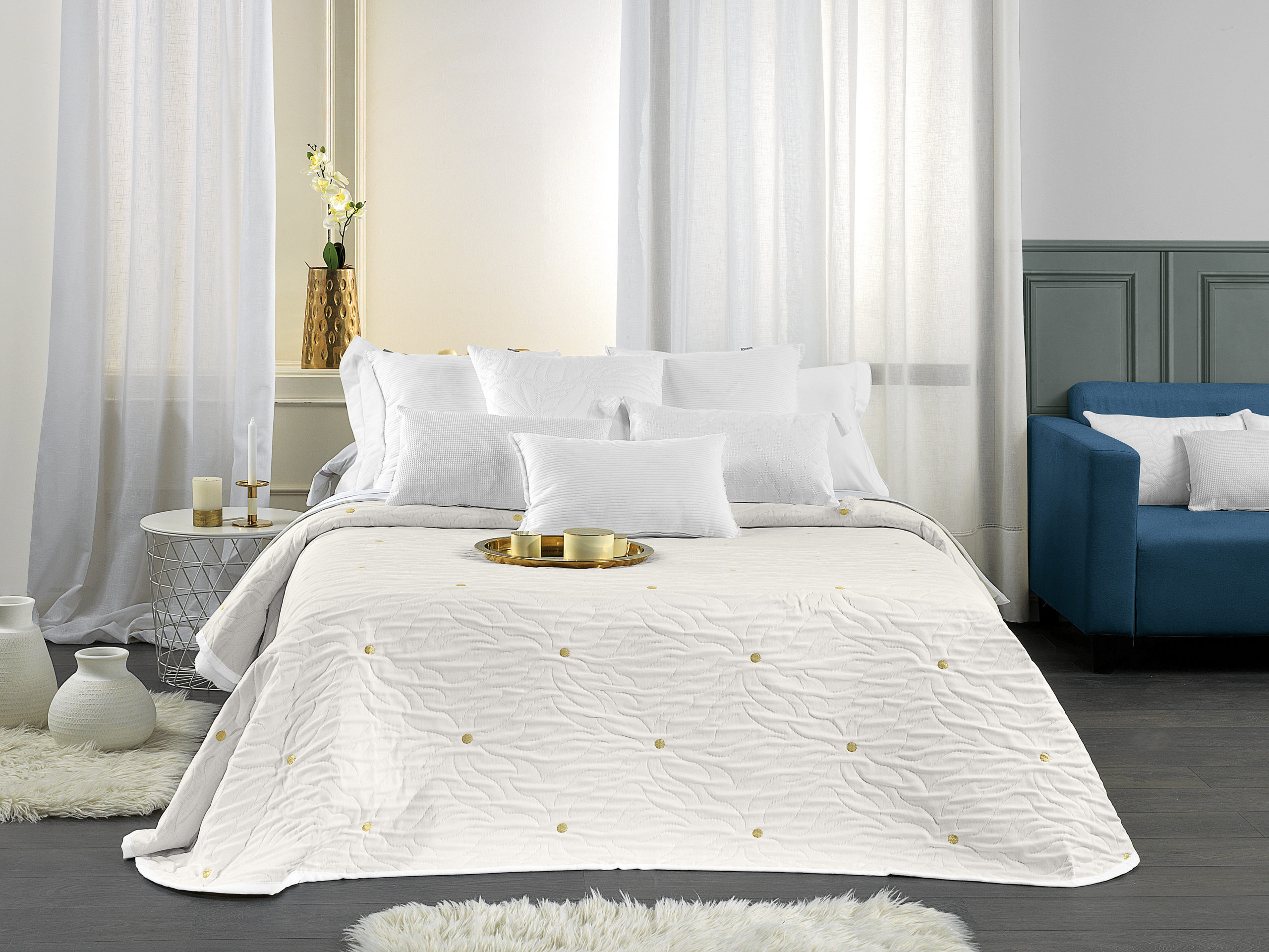 COLCHA CAPA FAYNA ORO
