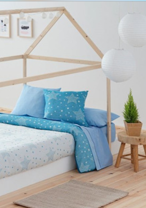 Colcha Boutí Infantil Reversible Stars Azul - Imagen 2