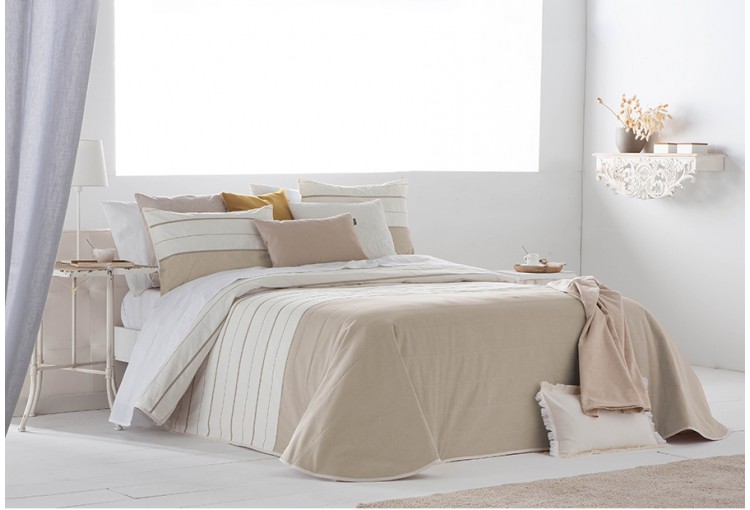 Colcha Bouti Jacquard FUNDECO NACIONAL Veneto beige